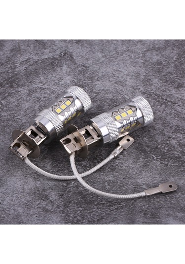 Xindoker H1/h3 Soketli 10w Led Araba Sis Lambası, 12-24v, 6500k Beyaz Işık, 1400lm, Aluminyum Gövde, 50000 Saat Ömür, Çift Paket