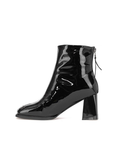 Guja 25k415-1 Kadın Hakiki Deri Topuklu Bot Siyah Siyah