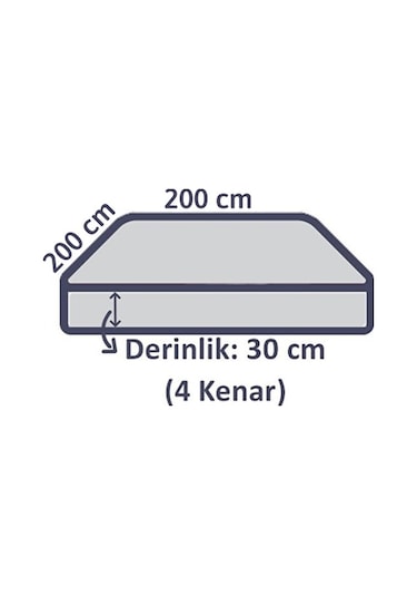 Home Fitted Lastikli Battal Boy Çarşaf 200x200