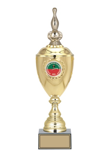 Odak Kupa - Figürlü Kupalar - Bowling / Labut Figürlü Kupalar Fg-079 C - 44 Cm Altın - Beyaz