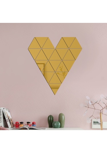 Sones Ym300 16 Adet / Set Ev Kişisel Duvar Çıkartmaları Dıy Akrilik Duvar Dekoratif Ayna Altıgen Gümüş Diğer