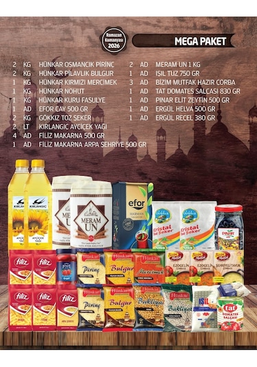 Ramazan Gıda Erzak Kumanya Yardım Kolisi - Mega Paket