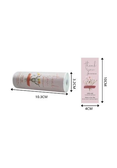 150 Adet/rulo Çiçek Desenli Çıkartmalar Satın Aldığınız İçin Teşekkür Ederiz A Diğer