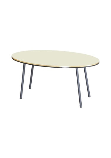 Orta Sehpa Krem Kr Metal Ayak Gold Çok Renkli