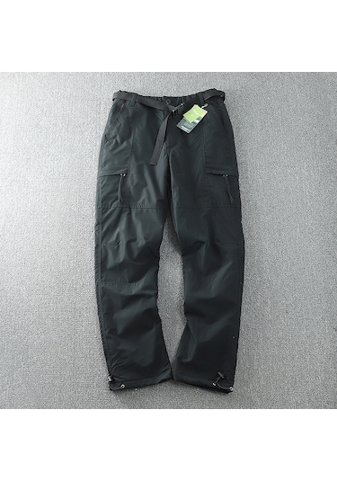 Erkekler İçin Kışlık Polar Astarlı Su Geçirmez Ve Rüzgar Geçirmez Softshell Pantolon Siyah