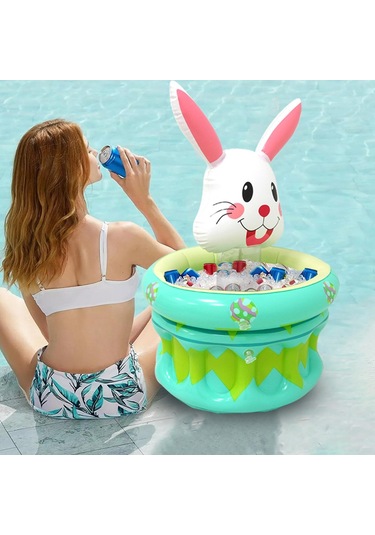 Suntek Şişme Havuz Parti Soğutucu Paskalya Tavşanı Çok Renkli