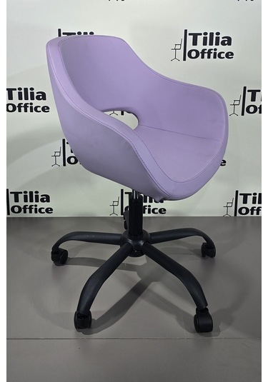 Monaco Çalışma Kesim Koltuğu Yonca Tekerlekli Siyah Ayak Lila