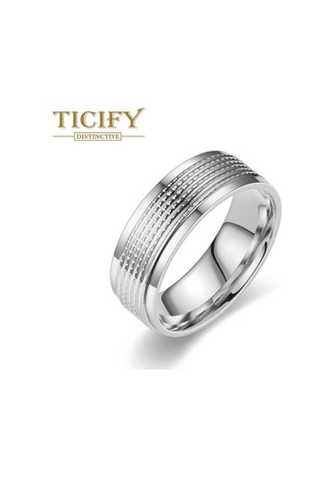 Gümüş Yeni Ürün Titanyum Çelik Erkek Yüzük Moda Mizaç İş Tarzı Çift Yüzük Gandal Takı 12 Gümüş