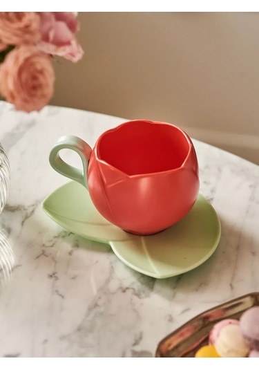 Roomi 320 Ml Lale Şeklinde Seramik Çay Takımı 208277574 Naneli