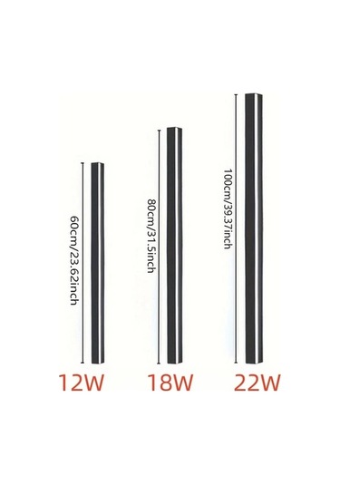 Fastbuy Modern Led Duvar Apliksi 80 Cm 31.59 İnç, Anahtar Kontrollü, Sıcak Beyaz Işık, Ahşap, Oturma/yatak/yemek Odası Ahşap