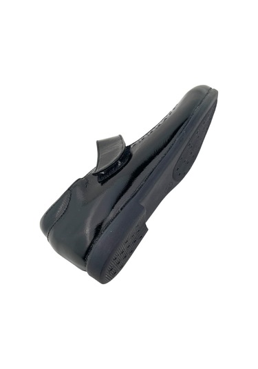 Retro Çocuk Okul Ayakkabısı Siyah Rugan Siyah Rugan