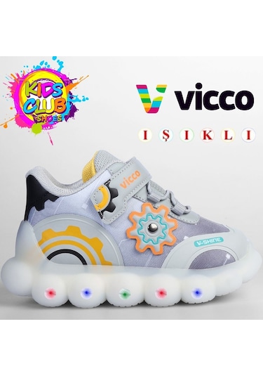 Vicco Port Ortopedik Taban Işıklı Çocuk Bot Gri