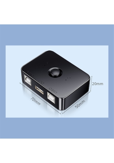 Sointeresting Usb Yazıcı Paylaşım Cihazı 2 Port Usb2.0 Seçici Yazıcı Paylaşım Çevre Birimi Yazıcı İçin Usb Ayırıcı Paylaşım Yazıcısı