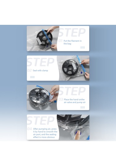 Singree 3d Yazıcı Vakumlu Saklama Torbası Seti 10 Adet Torba + El Pompası + Kıskaç