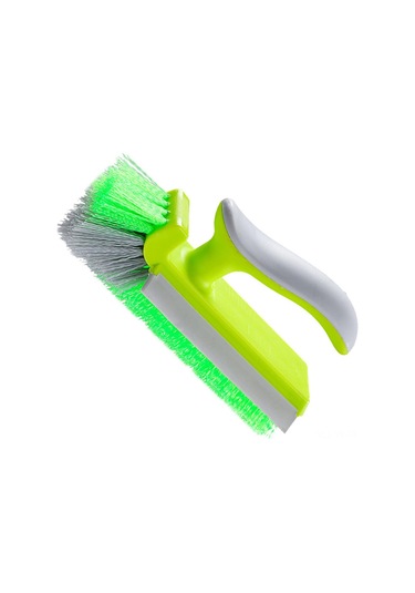 Yunboo Mutfak Ve Banyo Seramik Izgara Temizleyici - V Şekilli Tırnaklı, Suda Kaymamaz Kollü, Yansıta Silebilir, Çabuk Leke Kaldıran Plastik Fırça - Yeşil Gri Yeşil