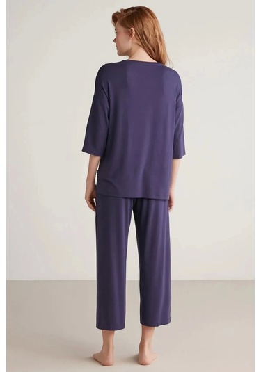 Nautıca W602 Kadın Uzun Kollu Pijama Takımı Mor