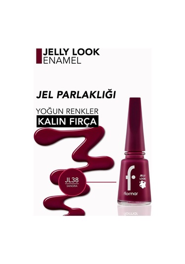 Flormar Oje - Jelly Look Nail Enamel Jl38 Sangria 8690604378487