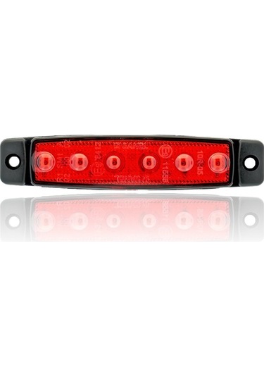 12v 6 Led Kırmızı Parmak Lamba Su Geçirmez İnce Dizayn Side Marker