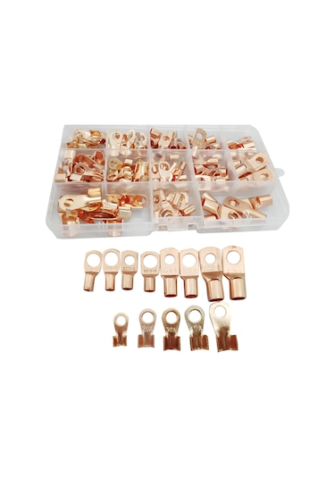 130parça/kutu Bakır Kablo Düğmeleri Ağı Heavy Duty Tel Düğmeleri Terminal Bağlantı Elemanları Çeşit Seti