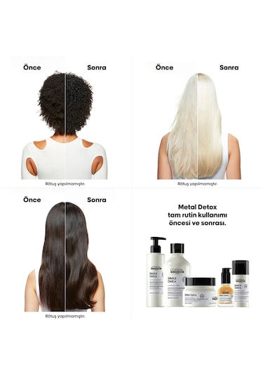 L'Oréal Professionnel Serie Expert  21 Metal Detox Renkli Açıcı İle İşlem Görmüş Saçlar İçin Maske 500 ML