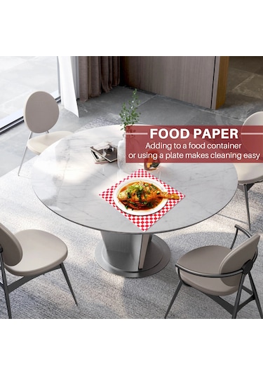 100 Adet Damalı Deli Şeker Sepeti Liner Gıda Wrap Kağıtları, Yağ Çok Renkli