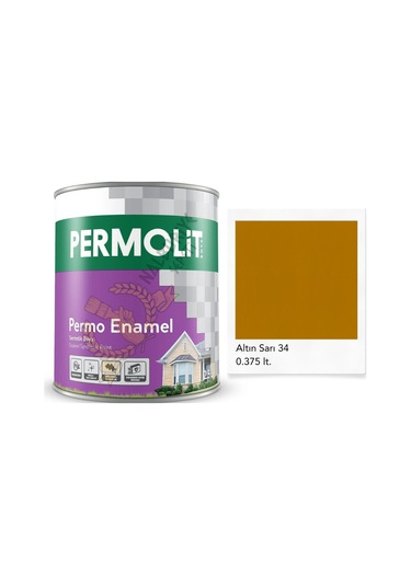 Permolit Enamel Sentetik Yağlı Boya Altın Sarı 0.375 Lt. 350 ML
