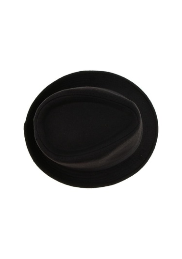 Klasik Tarz Retro Desenli Sıcak Tutan Yün Keçe Erkek Şapkası, Gangster Havalı Trilby Fedora Modeli, Dar Kesim Şık Aksesuar Siyah