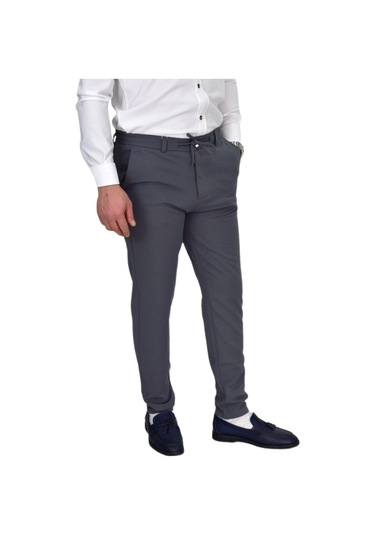 Erkek Beli Lastikli Jogger Pantolon Regular Fit Bgl-st04328 K.Gri