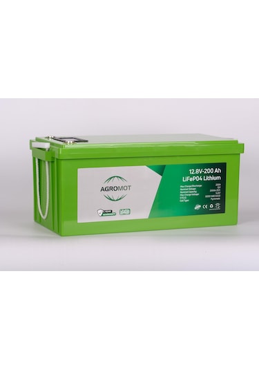 Agromot 200ah 12.8v Volt Lcd Ekran & Bluetooh Lityum Akü Lifepo4