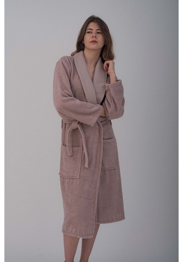 Güvenal Hera Ultrasoft Unisex Bornoz Erkek Kadın Bornozu Ultrasoft Çeyizlik 2 Mor