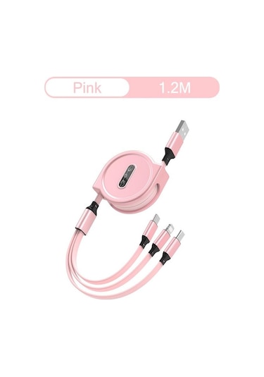 Usams 3 İn 1 Usb C Hızlı Şarj Kablosu