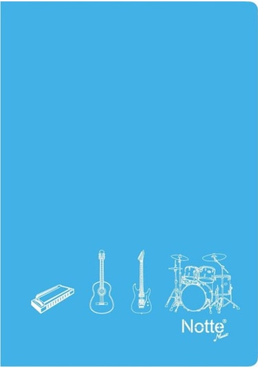 Notte Dikişli Plastik Kapak A4 40 Yaprak Müzik Defteri 10-138