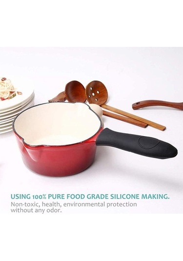 Fastbuy Silikon Tencere Altlığı Isı Korumalı Demir Tava Sapı Kızartma Tavası Süpürgesi