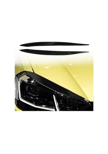 Novahub Volkswagen Golf 7 / 7.5 2013-2018 İçin Siyah Kaş Dekor Etiket, Yumuşak Araba Farı Kaş Siyah