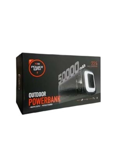 Powerway Pd50 50000 Mah Outdoor 22,5 Fast Chargıng Taşınabilir Şarj Cihazı Powerbank Siyah