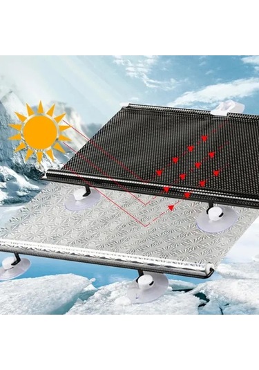 Xuweiwei Genişletilebilir Araç Güneşlik Seti - Ön Arka Camlar Ve Rüzgarlık İçin 15.75 X 49.21 İn Siyah Uv Korumalı Isı Yalıtımı