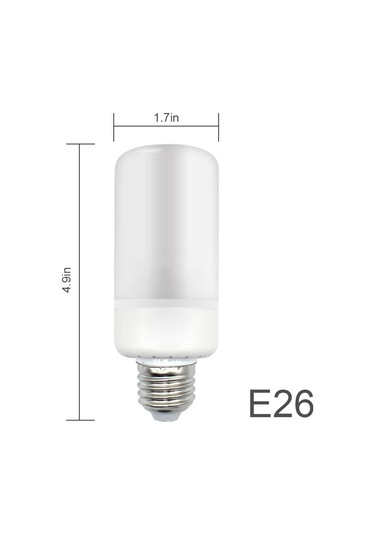Fosenze Led Alev Işık Ampülü - 3 Modlu Tatlı Alev, Sürekli Aydınlatma, Solunum - 99 Smd2835 Led - 1800-2000k Islak Beyaz - Dekoratif Odalar, Barlar, Partiler İçin