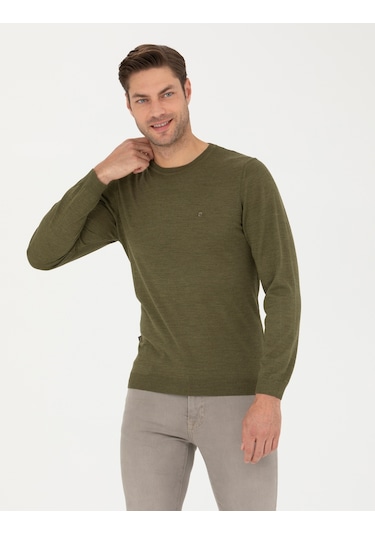 Pierre Cardin Erkek Açık Yeşil Triko Kazak 50270054-vr092 Açık Yeşil