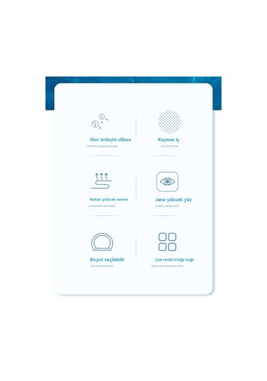 Aurora Yetişkin Su Geçmez Ve Kaymaz Yüzmesevilik Başsız Beyaz