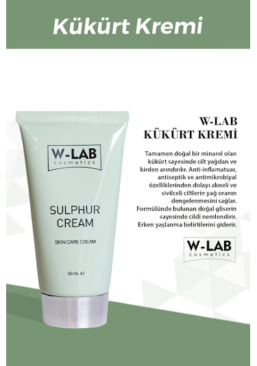 W-Lab Cosmetics Kükürt Kremi  50 ML