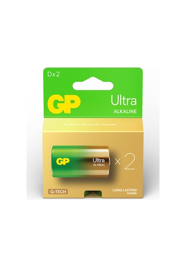 GP G-Tech Ultra Alkalin Lr20 1.5 V Büyük Boy D Pil 2'li