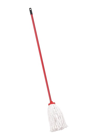 Standart Mop Temizlik Kovalarıyla Uyumlu Sap Ve Paspas Seti, 120cm Vidalı Metal Sap + Papatya İp Mop