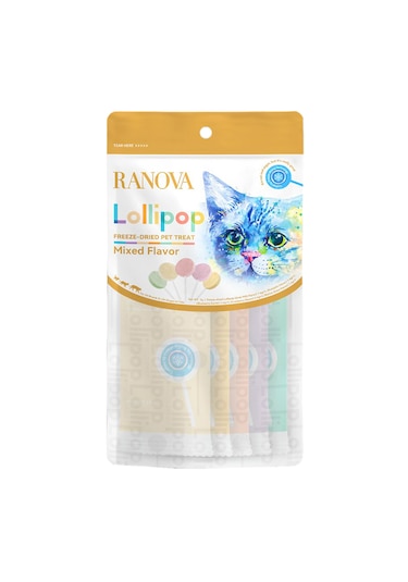 Ranova Kediler İçin Karışık Lezzetli Lolipop 5'li