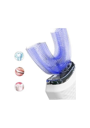 Ultrasonik Elektrikli Diş Fırçası, Yetişkinler İçin U Şekilli Otomatik Diş Fırçası 360 Tüm Ağız Diş Fırçası Beyazlatma Kablosuz Şarj