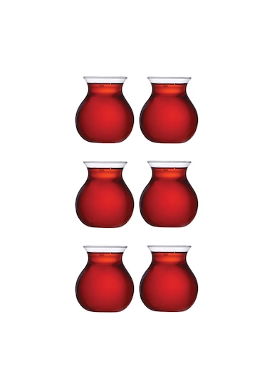 Perotti Mercan 6'lı Borosilikat 200 Ml Çay Bardağı Keyf-i Ala Şeffaf