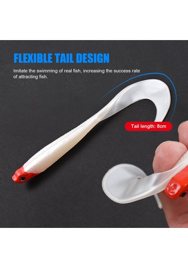 Reedark 5 Adet Tpe Yumuşak Biyomimetik Balık Yemleri - Esnek Kuyruk Ve 3b Göz Tasarımı İle Tatlı/salt Su Balıkçılığı