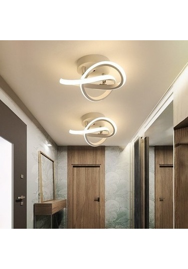 Geeksen Modern Salon Koridor Aydınlatma - Şık Ve Dayanıklı Beyaz Led Avize Beyaz