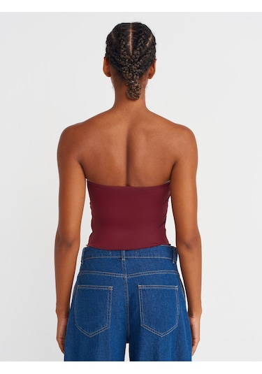 Dilvin 31984 Büzgülü Top-bordo Bordo
