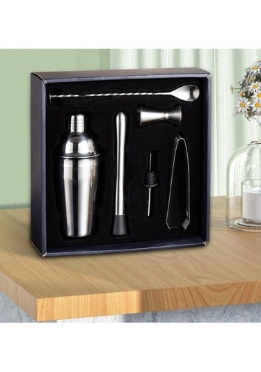 Wondernest Seti, Paslanmaz Çelik Barmenlik Aleti, 6 Parça Lichen Barmen Takımı