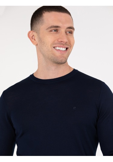 Pierre Cardin Erkek Lacivert Triko Kazak 50257301-vr033 Lacivert